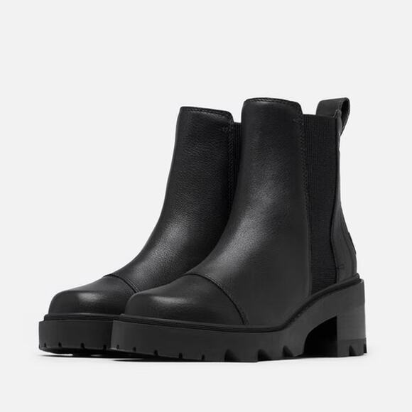 Sorel Shoes - Sorel Womens Joan Now Chelsea Boot US 8.5 EU 39.5 Black Leather Waterproof NIB